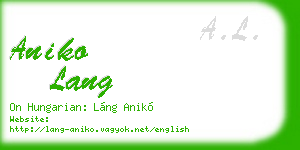 aniko lang business card